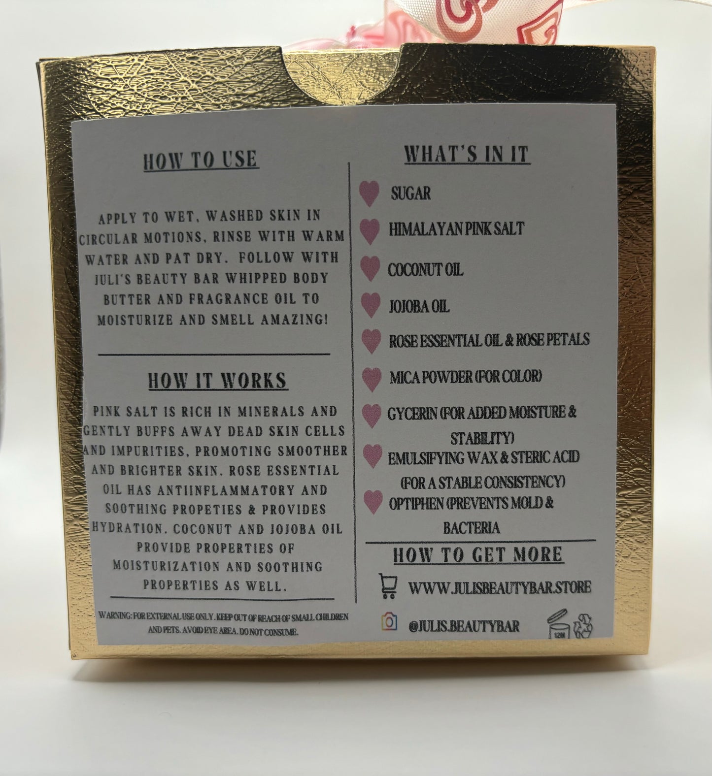 Pink Salt and Rose Body Scrub